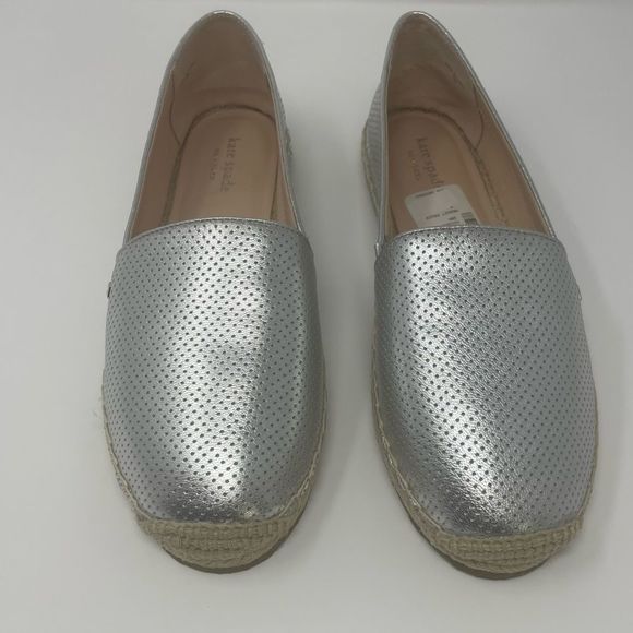 Kate Spade | Gianna Silver Espadrilles womens size 10m - Picture 12 of 17